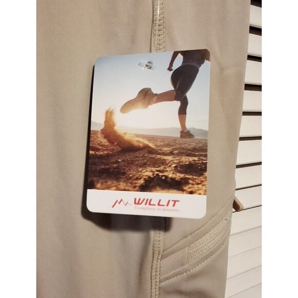 NWT Willit Girls Beige Equestrian Riding Pants With Suede Knee Patches Medium - Picture 3 of 6